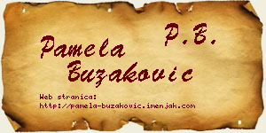 Pamela Buzaković vizit kartica